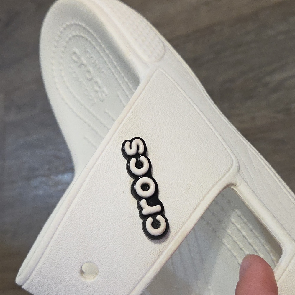 CROCS Classic White Slide Sandals - Picture 4 of 11